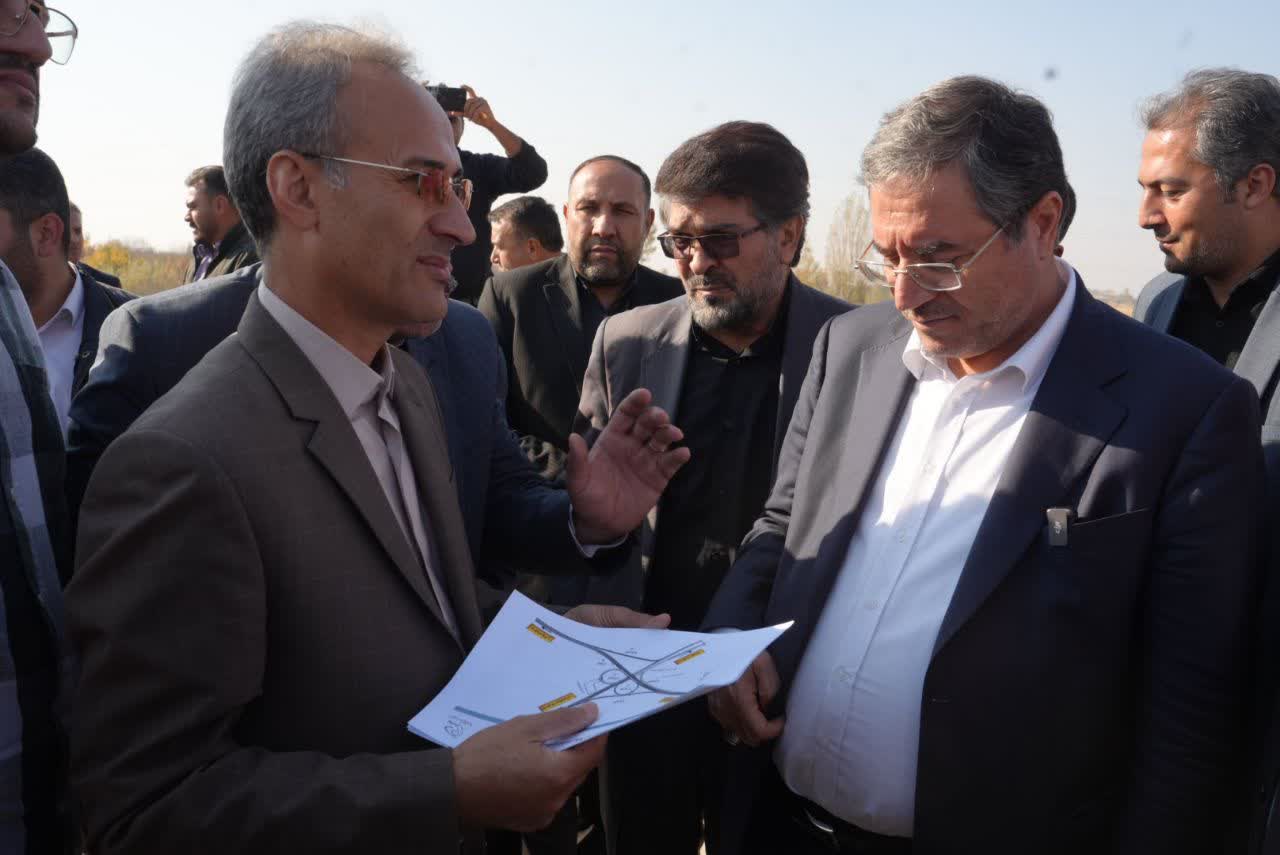 بازدید استاندار آذربایجانغربی از پروژه احداث کنارگذر شمالغربی میاندوآب