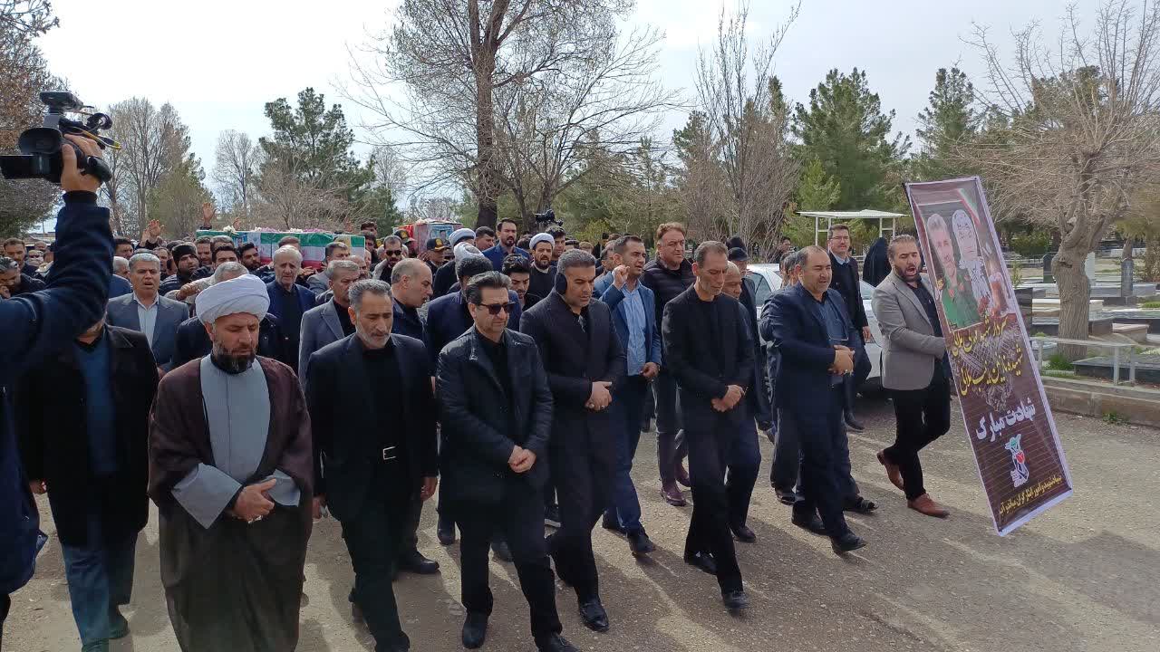 برگزاری آئین تشییع پیکر مطهر شهدای جنگ رمضان در میاندوآب